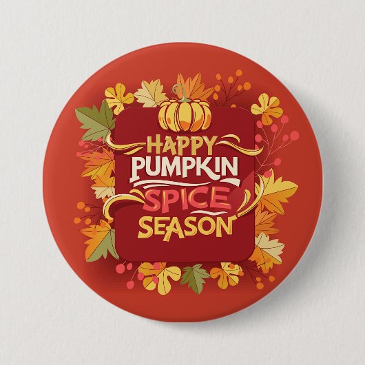 Happy Pumpkin Spice Season Ronde Button 7,6 Cm (Voorkant)