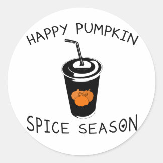 Happy pumpkin spice season ronde sticker