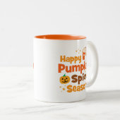 Happy Pumpkin Spice Season Tweekleurige Koffiemok (Voorkant rechts)