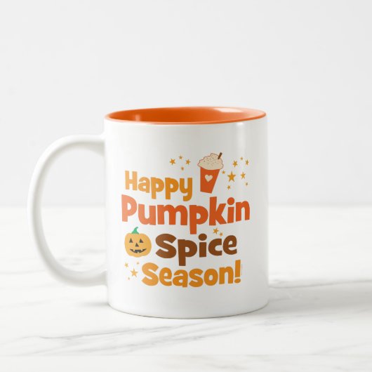 Happy Pumpkin Spice Season Tweekleurige Koffiemok (Links)