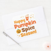 Happy Pumpkin Spice Season Vierkante Sticker (Envelop)