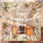 Happy Pumpkin Spice Window Cling Raamsticker (Vel 2)