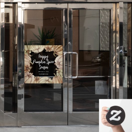 Happy Pumpkin Spice Window Cling Raamsticker (Kantoordeur)