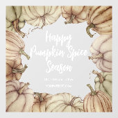 Happy Pumpkin Spice Window Cling Raamsticker (Vel)