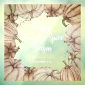 Happy Pumpkin Spice Window Cling Raamsticker (Vel 3)