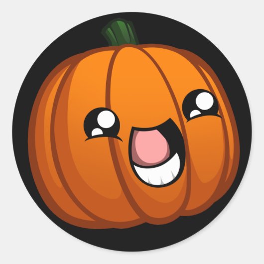 Happy Pumpkin-Sticker Ronde Sticker (Voorkant)