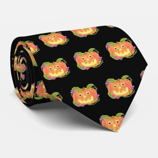 Happy Pumpkin Stropdas (Opgerold)