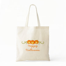 Happy Pumpkin Swirls Halloween Bag