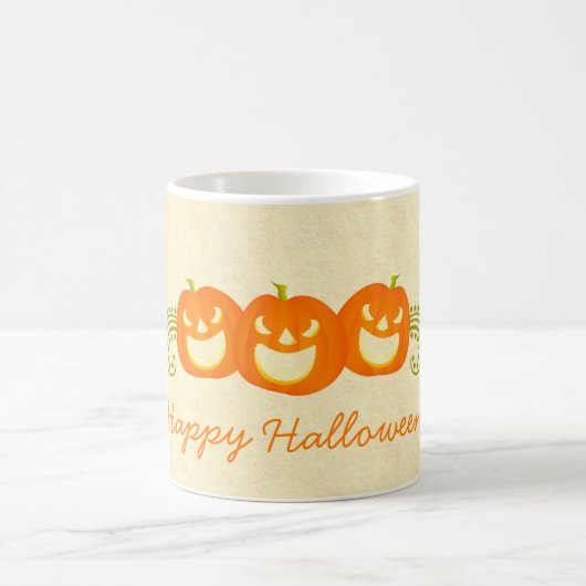 Happy Pumpkin Swirls Halloween Mok (Center)