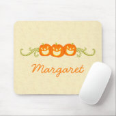 Happy Pumpkin Swirls Halloween Mousepad Muismat (Met muis)