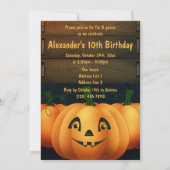 Happy Pumpkins 10th Birthday Party Kaart (Achterkant)