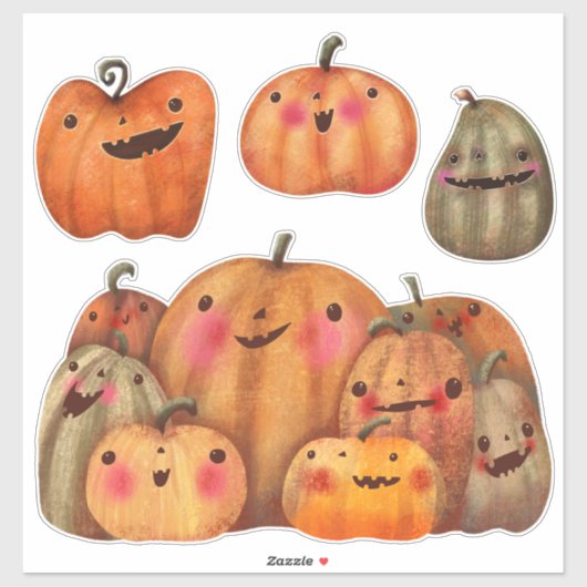 Happy Pumpkins Collectie - Schattige Halloween Sticker (Vel)