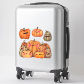 Happy Pumpkins Collectie - Schattige Halloween Sticker (Koffer)