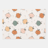 Happy Pumpkins en Halloween spook Inpakpapier Vel (Voorkant 3)