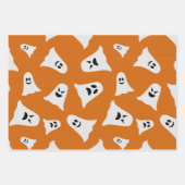 Happy Pumpkins en Halloween spook Inpakpapier Vel (Voorkant 2)