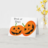 Happy Pumpkins, Halloween Gevouwen Wenskaart Kaart (Gele Bloem)