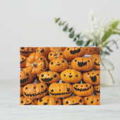 Happy Pumpkins Halloween Herfst Seizoen Kaart (Staand voorkant)