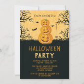 Happy Pumpkins Halloween Party Kaart (Voorkant)