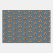 Happy Pumpkins met kaarsen Inpakpapier Vel (Voorkant)