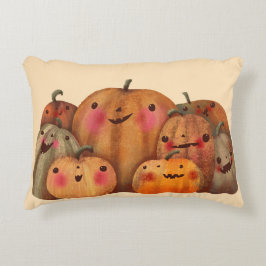 Happy Pumpkins - Schattige Halloween Accent Kussen