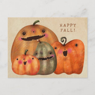 Happy Pumpkins - Schattige Halloween Briefkaart