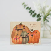 Happy Pumpkins - Schattige Halloween Briefkaart (Staand voorkant)