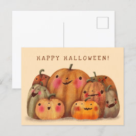 Happy Pumpkins - Schattige Halloween Briefkaart