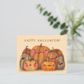 Happy Pumpkins - Schattige Halloween Briefkaart (Staand voorkant)