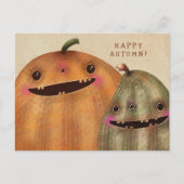 Happy Pumpkins - Schattige Halloween Feestdagenkaart (Voorkant)