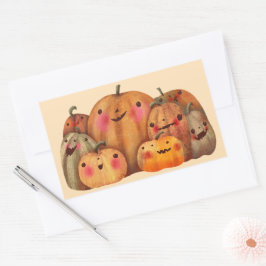 Happy Pumpkins - Schattige Halloween Rechthoekige Sticker