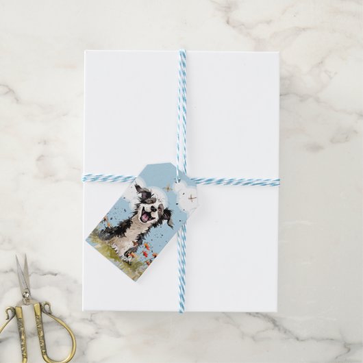 Happy Pup Cadeaulabel (Met Touw)