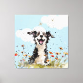 Happy Pup Canvas Afdruk (Voorkant)
