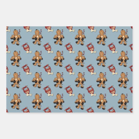 Happy Pup Doggie Love Wrapping Paper (Voorkant)