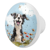 Happy Pup Keramische Knop (Rechts)