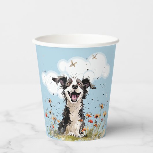 Happy Pup Papieren Bekers (Voorkant)