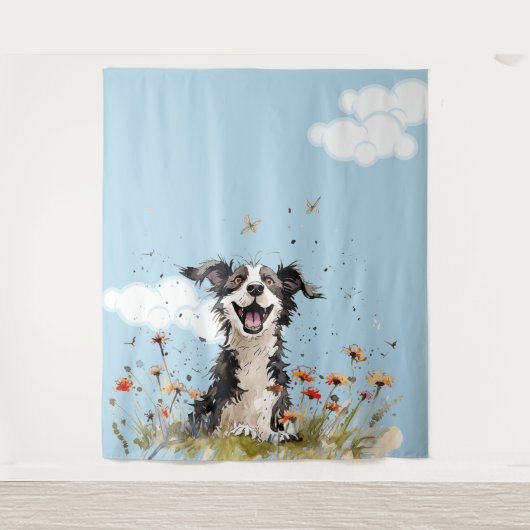 Happy Pup Wandkleed (Voorkant)