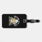 Happy Puppies Rolling Into May beroemd gemaakt doo Bagagelabel (Achterkant horizontaal)