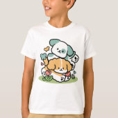 Happy Puppies Rolling Into May beroemd gemaakt doo T-shirt (Voorkant)