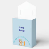 Happy Puppy, 1st Birthday, Boy, Pawty, Favor Box Bedankdoosjes (Geopend)