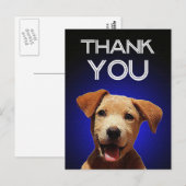 Happy Puppy Bedankt Briefkaart (Voorkant / Achterkant)
