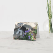 Happy Puppy Blank Note Kaart (Voorkant)