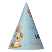 Happy Puppy, Boy, Let's Pawty, 1st Birthday  Feesthoedjes (Links)