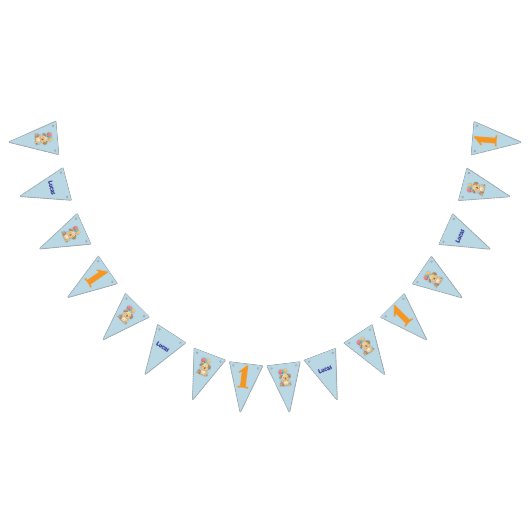 Happy Puppy, Boy, Let's Pawty, 1st Birthday  Vlaggetjes (Alle)