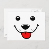 Happy Puppy Face Briefkaart (Voorkant / Achterkant)