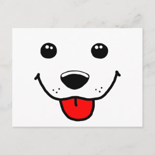 Happy Puppy Face Briefkaart