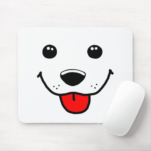 Happy Puppy Face Muismat (Met muis)