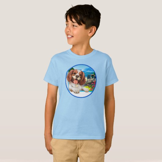 Happy Puppy Kinder T-shirt (Voorkant volledig)