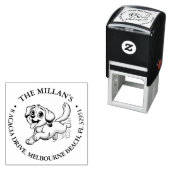 Happy Puppy Lover Thema Zelfinktende Stempel (In situ)