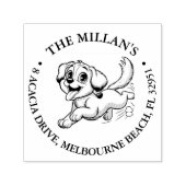 Happy Puppy Lover Thema Zelfinktende Stempel (Design)