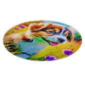 Happy Puppy Meadow Design Snijplank (Hoek)